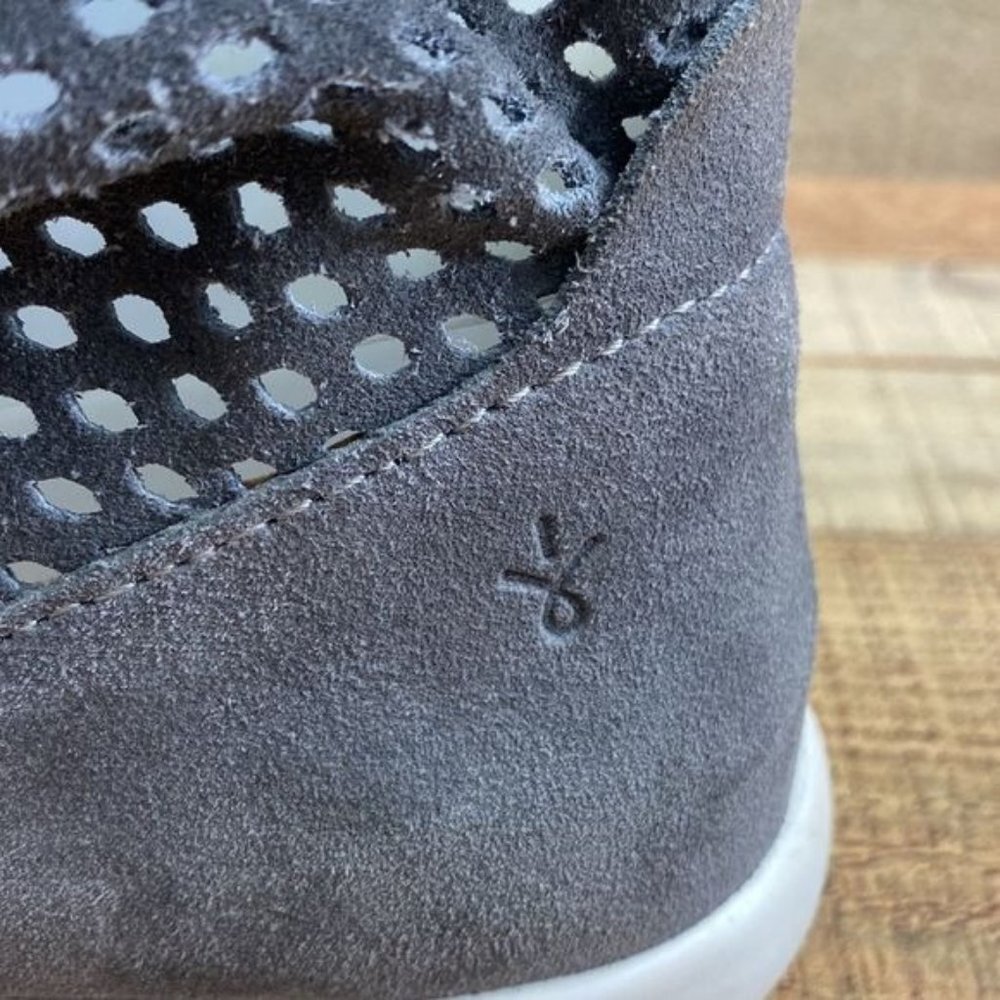 Emu Australia Gray Leather Suede Perforated Numeralla Ankle Boots‎ Womens 8.5 - Picture 7 of 13
